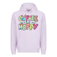 Lilac coffee makes me hoppy easter Premium Hoodie - Jasminsmagicworld