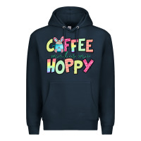 Navy coffee makes me hoppy easter Premium Hoodie - Jasminsmagicworld