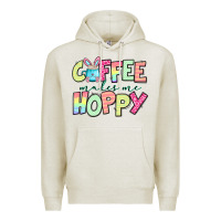 Oatmeal Heather coffee makes me hoppy easter Premium Hoodie - Jasminsmagicworld