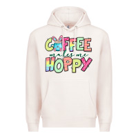 Pale Pink coffee makes me hoppy easter Premium Hoodie - Jasminsmagicworld