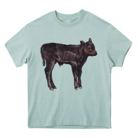 Arona Black Angus Calf Illustrations Heavy Core Tee - LillyAllenDesigns
