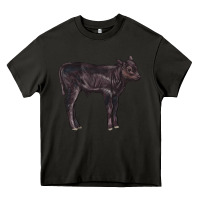 Asphalt Black Angus Calf Illustrations Heavy Core Tee - LillyAllenDesigns