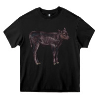 Black Black Angus Calf Illustrations Heavy Core Tee - LillyAllenDesigns