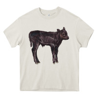 Black Angus Calf Illustrations Heavy Core Tee | Teevron