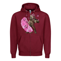 Burgundy Baby Gorilla With Tutu Zipper Hoodie - LillyAllenDesigns