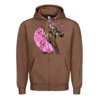 Chestnut Baby Gorilla With Tutu Zipper Hoodie - LillyAllenDesigns