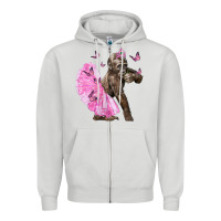 Dove Grey Baby Gorilla With Tutu Zipper Hoodie - LillyAllenDesigns