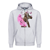 Heather Grey Baby Gorilla With Tutu Zipper Hoodie - LillyAllenDesigns