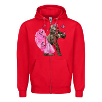 Red Baby Gorilla With Tutu Zipper Hoodie - LillyAllenDesigns