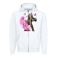 White Baby Gorilla With Tutu Zipper Hoodie - LillyAllenDesigns