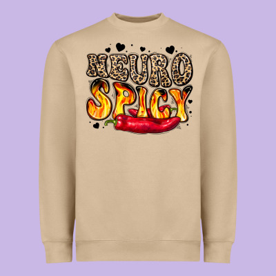 Neuro Spicy Neurodivergence Heavyweight Sweatshirt Designed By Lillyallendesigns