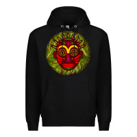 Black african masks round earrings 4 Premium Hoodie - BundleAndBundleShop