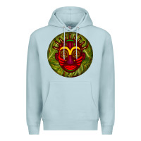 Blue Mist african masks round earrings 4 Premium Hoodie - BundleAndBundleShop