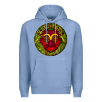 Colony Blue african masks round earrings 4 Premium Hoodie - BundleAndBundleShop