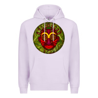 Lilac african masks round earrings 4 Premium Hoodie - BundleAndBundleShop