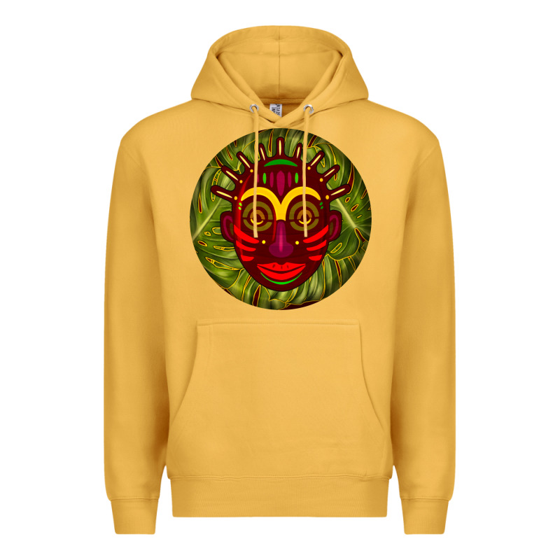 African Masks Round Earrings 4 Premium Hoodie by BundleAndBundleShop | Teevron