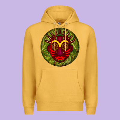 African Masks Round Earrings 4 Premium Hoodie Designed By Bundleandbundleshop