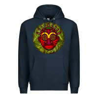Navy african masks round earrings 4 Premium Hoodie - BundleAndBundleShop