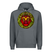 Rock african masks round earrings 4 Premium Hoodie - BundleAndBundleShop