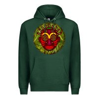 Sports Green african masks round earrings 4 Premium Hoodie - BundleAndBundleShop