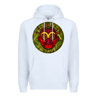 White african masks round earrings 4 Premium Hoodie - BundleAndBundleShop