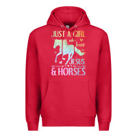 Cardinal Jesus And Horses, Horse Gifts For Girls, Women Premium Hoodie - minhPixels