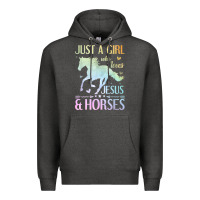 Charcoal Heather Jesus And Horses, Horse Gifts For Girls, Women Premium Hoodie - minhPixels