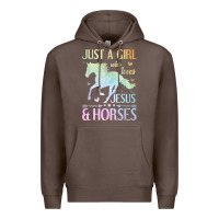 Coffee Jesus And Horses, Horse Gifts For Girls, Women Premium Hoodie - minhPixels