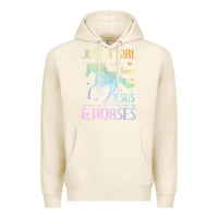 Tofu Jesus And Horses, Horse Gifts For Girls, Women Premium Hoodie - minhPixels