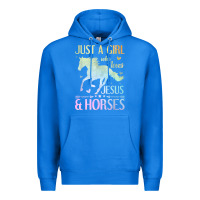 True Royal Jesus And Horses, Horse Gifts For Girls, Women Premium Hoodie - minhPixels
