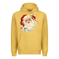 Antique Gold santa vintage face Premium Hoodie - minhPixels