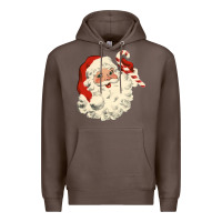 Coffee santa vintage face Premium Hoodie - minhPixels