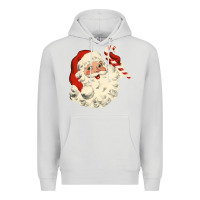 Dove Grey santa vintage face Premium Hoodie - minhPixels
