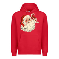 Red santa vintage face Premium Hoodie - minhPixels