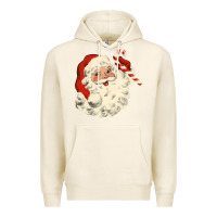 Tofu santa vintage face Premium Hoodie - minhPixels