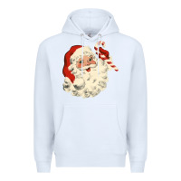White santa vintage face Premium Hoodie - minhPixels