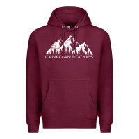 Burgundy Canadian Rockies Gift Canada Rocky Mountains Souvenir Premium Hoodie - minhPixels
