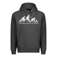 Charcoal Heather Canadian Rockies Gift Canada Rocky Mountains Souvenir Premium Hoodie - minhPixels
