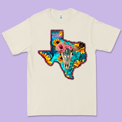 Western Sunflower, Rose, Gemstsone, Turquoise Bull Skull Premium Tee Designed By Bettercallsaul
