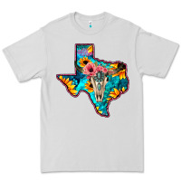 Dove Grey Western Sunflower, Rose, Gemstsone, Turquoise Bull Skull Premium Tee - Bettercallsaul