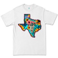 White Western Sunflower, Rose, Gemstsone, Turquoise Bull Skull Premium Tee - Bettercallsaul