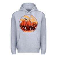Heather Grey Retro Vintage Sedona Arizona Hiking Sunset Dawn Gift Premium Hoodie - minhPixels