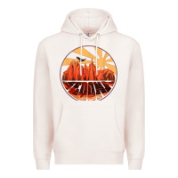 Pale Pink Retro Vintage Sedona Arizona Hiking Sunset Dawn Gift Premium Hoodie - minhPixels