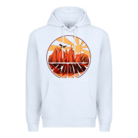 White Retro Vintage Sedona Arizona Hiking Sunset Dawn Gift Premium Hoodie - minhPixels