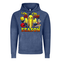 Vintage Denim tis the season softball halloween Vintage Hoodie - CowGirlArtShop