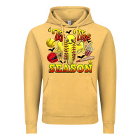 Vintage Mustard tis the season softball halloween Vintage Hoodie - CowGirlArtShop
