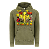Vintage Olive tis the season softball halloween Vintage Hoodie - CowGirlArtShop