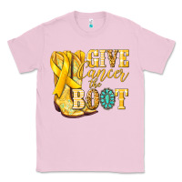 Bubblegum Pink Give Cancer the boot Childhood Cancer Classic Tee - NancyCooperArtShop