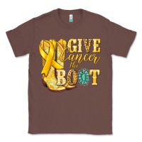 Chestnut Give Cancer the boot Childhood Cancer Classic Tee - NancyCooperArtShop