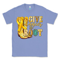 Colony Blue Give Cancer the boot Childhood Cancer Classic Tee - NancyCooperArtShop
